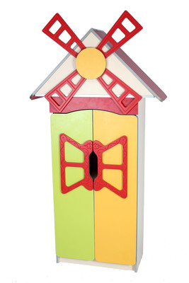 Стенка детская "Цветочная поляна" №9 "Мельница" с дверью, 920х320х1776