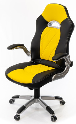 Крісло геймерське Форсаж 8 PL GTR TILT Жовтий (PU-чорний/жовтий)