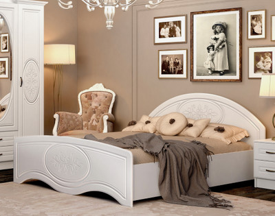 Двоспальне ліжко "Василіса" (білий) без каркасу узніжжя 545, 140х200