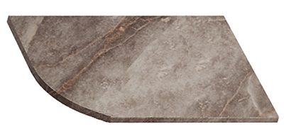 Стільниця мармур глянець (зі зрізаним кутом), 38